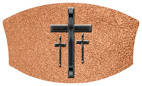 DNSWILL 517 BK SH CP Black 3 Crosses Shimmer Copper Background